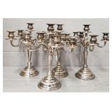 (4) Silver Plated Candle Holders