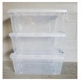 (3) Storage Totes w/ Lids
