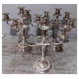 (3) Silver Plated Candle Holders