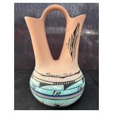 Signed Southwest Native American Wedding Vase