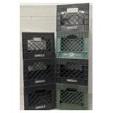 (7) Heavy Duty Plastic Milk Crates