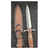 Double Sided Wood Handle Dagger w/ Sheath