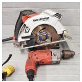 Black & Decker Circular Saw & Milwaukee Drill