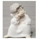 Lladro Sitting Angel Figure