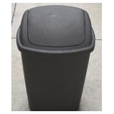 Black Kitchen Flip Top Trash Can
