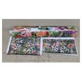 (4) Floral Wallpaper Pieces