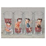 (4) Betty Boop Collectors Glasses