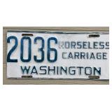 Vintage Horseless Carriage License Plate