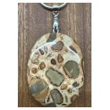 Picture Jasper Gemstone Pendant Necklace