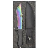 Defender Xtreme Dyed Tactical Knife w/ Sheath