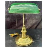 Vintage Brass Bankers Lamp