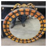 Metal Circular Framed Mirror