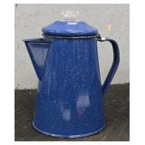 Blue Enamel Coffee Pot