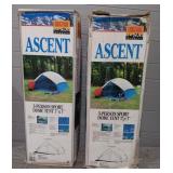 ( 2) Ascent 3-Person Dome Tents