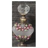 Glass Heart Shaped Perfume Bottle