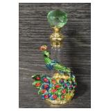 Glass Peacock Perfume Bottle