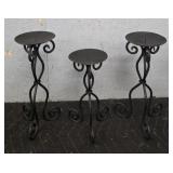(3) Metal Candlestick Holders