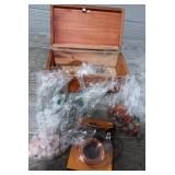 Lane Cedar Jewelry Box w/Colored Stones