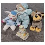 Variety of Vintage Stuffed  Animals