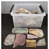 24lbs Assortment of Wood & Rock Slabs