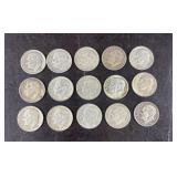 (15) 90% Silver Roosevelt Dimes