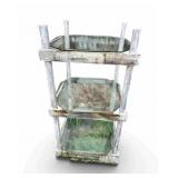 3-Tier Barnwood Style Shelving Unit