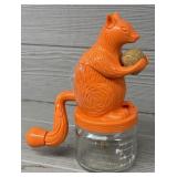 Vintage Squirrel Top Glass Bottom Nut Cracker