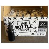 (24)pc Black Frosted Tincture Bottles