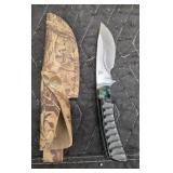 Custom Buck Knife w/ Camo Sheath