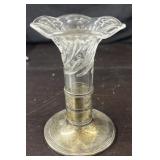 Glass & Silver Bud Vase