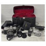 Minolta SRT 101 Camera with Accessories & Case