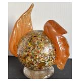 Hand-Blown Art Glass Turkey Figurine
