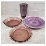 Various Purple Glassware