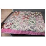 Handmade Butterfly Quilt Top