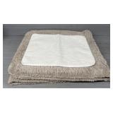 (3) Tan & Cream Bath Mats w/ Grip Backing
