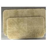 (2) Yellow Bath Mats w/ Grip Backing