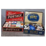 (2) Cigar Tins With Vintage Match Books
