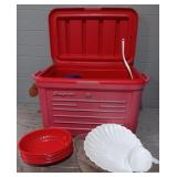 Snap-On Plastic Cooler w/Camp Accessories