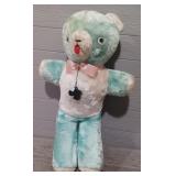Vintage Blue Whit Teddy Bear