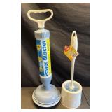 New Power Blaster Plunger & Toilet Scrub Brush