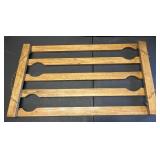 Vintage Wooden Hanging Wine Glass Display