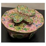 Beautiful Butterfly Cloisonnï¿½ Enamel Trinket Box