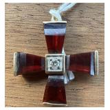 Exquisite 10K Solid Gold & 10-Point Diamond Cross