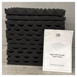 (12) Egg Crate Acoustic Foam Panels