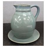 Ceramic Pitcher w/ Plate