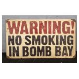Metal 'Warning' Sign