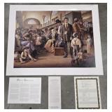 1940 Jim Daily 'Pillars of a Nation' Lithograph