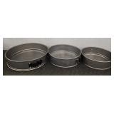 (3) Spring Form Baking Pans