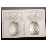 Hospitality Crystal Pineapple Candlestick Holders