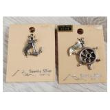 (2) Sterling Pendants / Charms